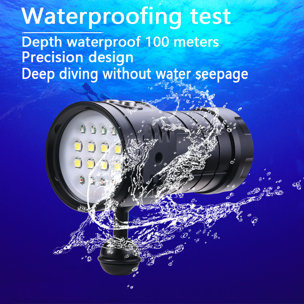 C16 Linterna de Buceo Subacuática Impermeable 100M Linterna LED Perfecta para Aventuras de Buceo Snorkel Fotografía