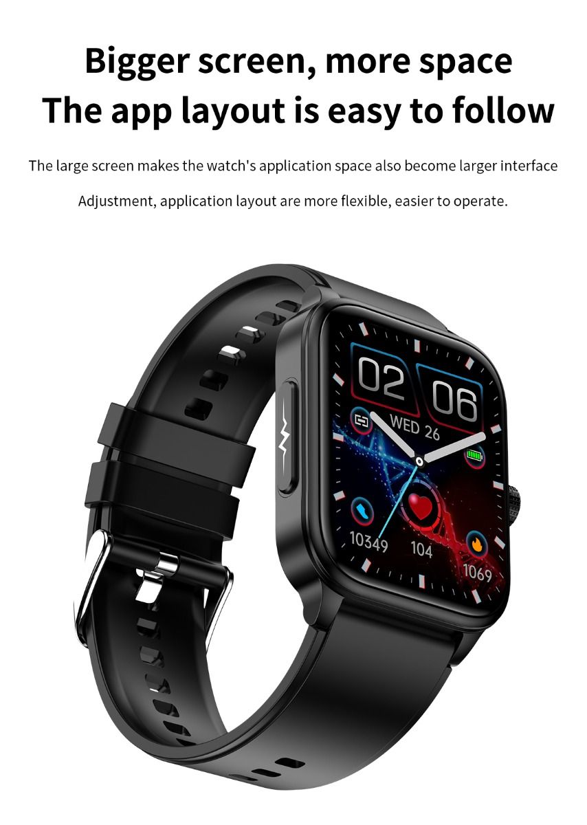 ET540 Glucosa en sangre ECG Temperatura corporal Presión arterial Oxígeno en sangre Frecuencia cardíaca Llamada Bluetooth Reloj inteligente Rastreador de fitness