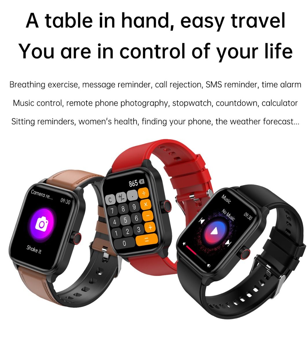 ET540 Glucosa en sangre ECG Temperatura corporal Presión arterial Oxígeno en sangre Frecuencia cardíaca Llamada Bluetooth Reloj inteligente Rastreador de fitness