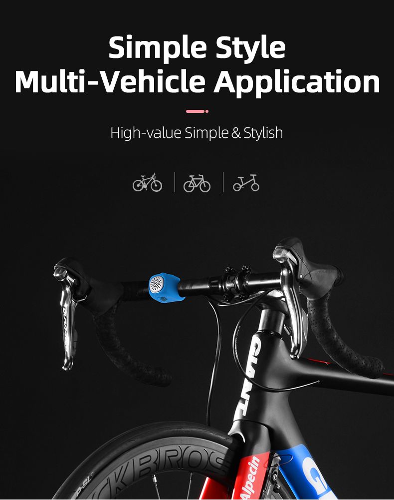 ROCKBROS Timbre Eléctrico para Bicicleta con Bocina de 90 dB, Diseño a Prueba de Lluvia, Accesorio para Manillar de MTB para una Conducción Segura