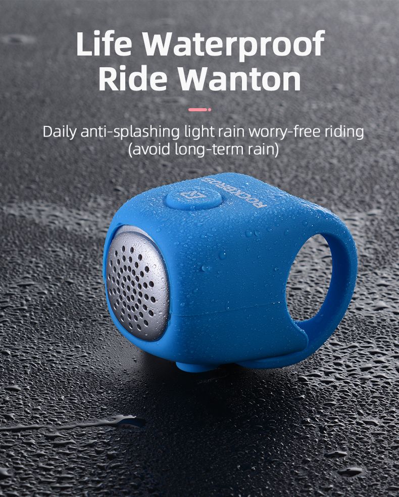 ROCKBROS Timbre Eléctrico para Bicicleta con Bocina de 90 dB, Diseño a Prueba de Lluvia, Accesorio para Manillar de MTB para una Conducción Segura