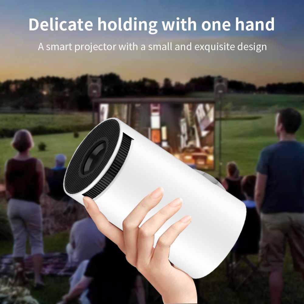 HY300 Proyector Android Inteligente Portátil 1280x720P Full HD WiFi 6 Cine en Casa Versátil Noche de Películas