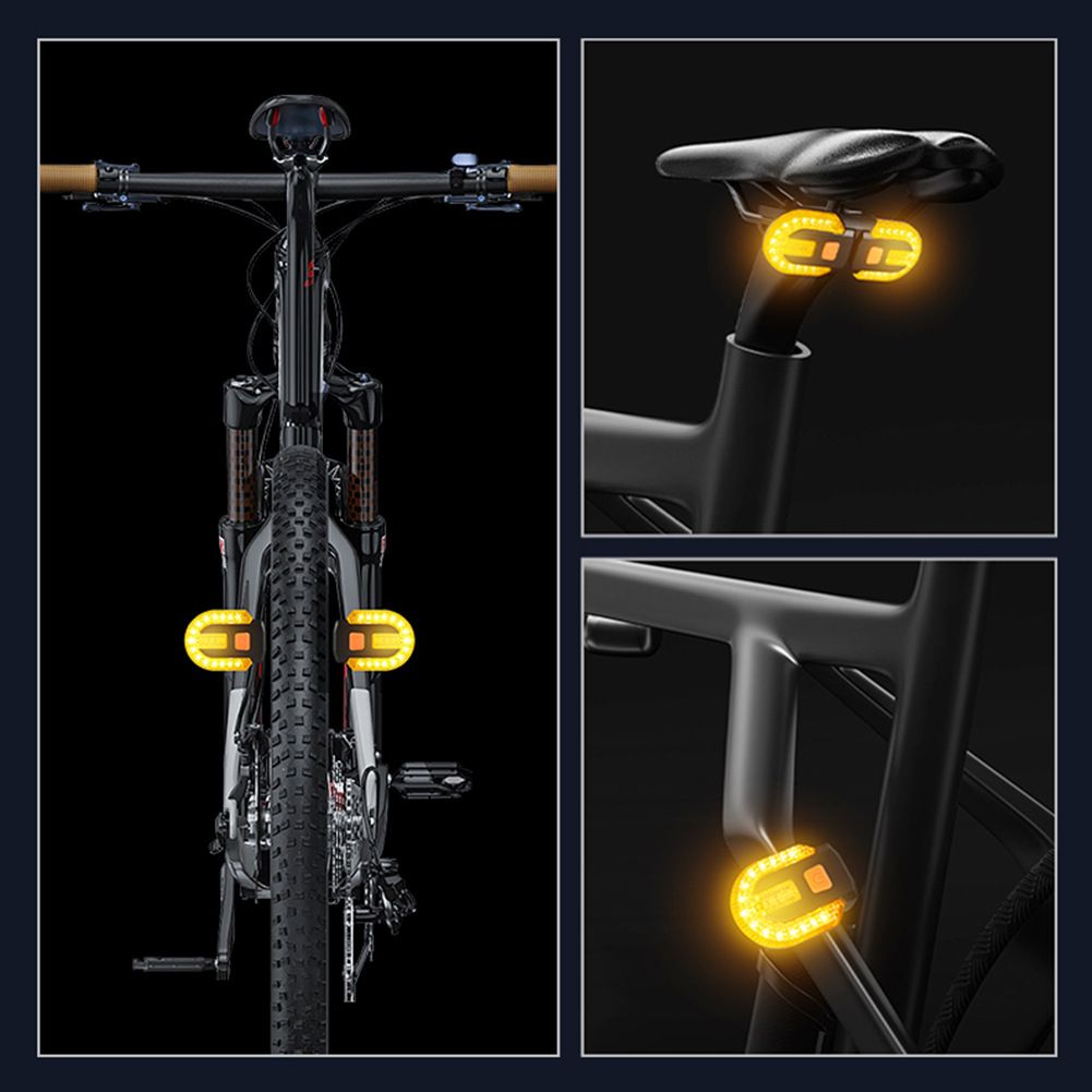 Luz trasera recargable por USB con señal de giro para bicicleta, lámpara LED, accesorio de seguridad para la visibilidad del ciclista