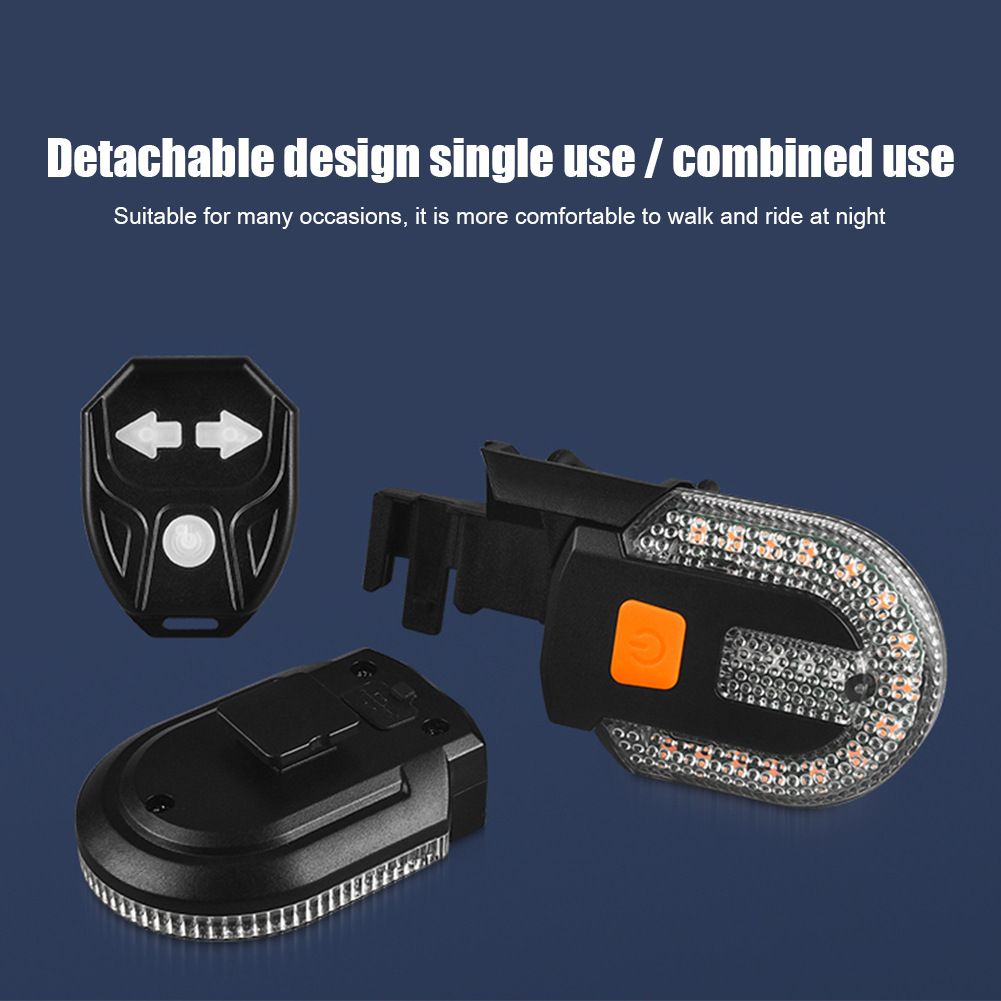 Luz trasera recargable por USB con señal de giro para bicicleta, lámpara LED, accesorio de seguridad para la visibilidad del ciclista
