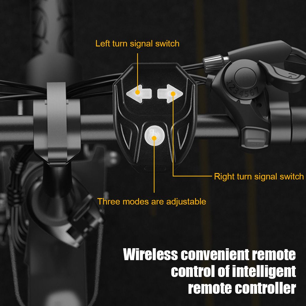 Luz trasera recargable por USB con señal de giro para bicicleta, lámpara LED, accesorio de seguridad para la visibilidad del ciclista
