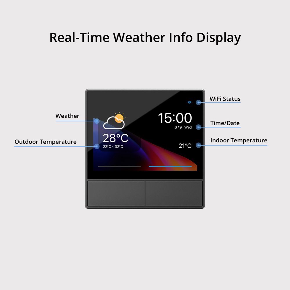 SONOFF NSPanel Interruptor Inteligente de Escena WiFi Control Todo-en-Uno con Pantalla Táctil para Automatización del Hogar Inteligente
