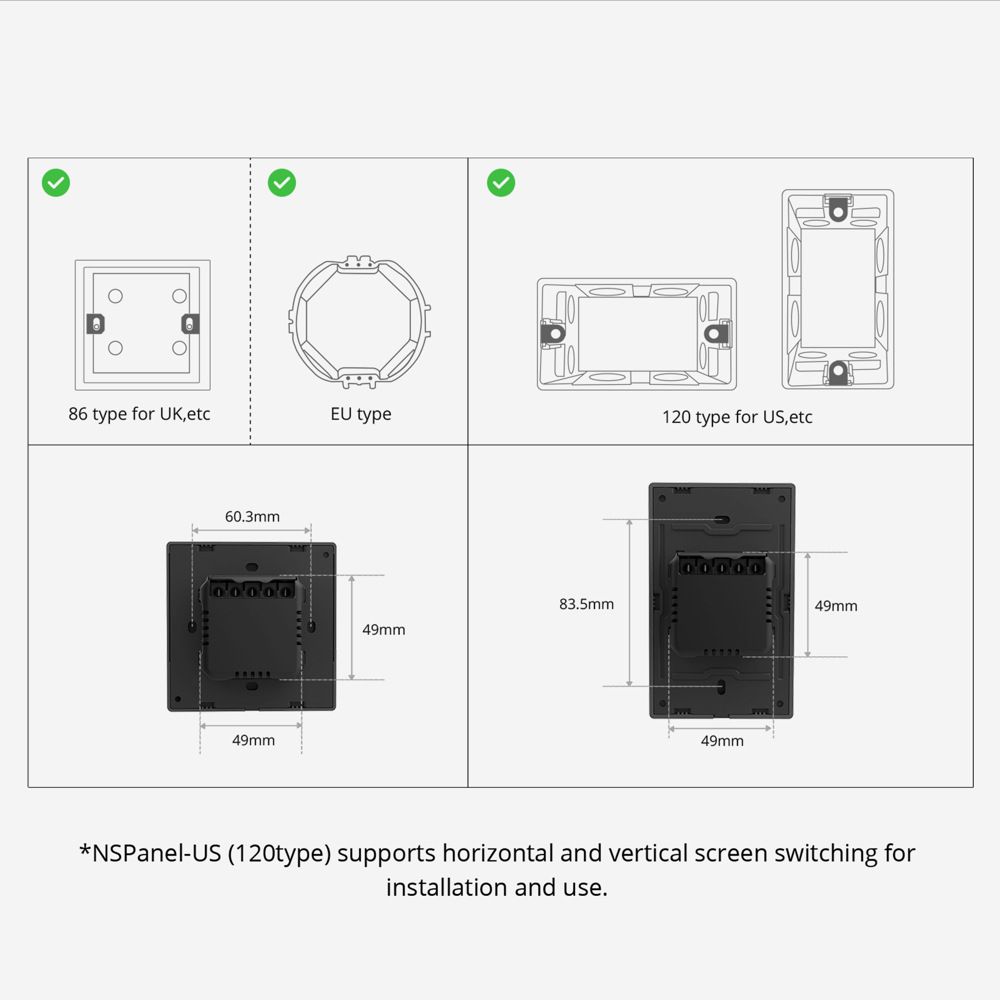 SONOFF NSPanel Interruptor Inteligente de Escena WiFi Control Todo-en-Uno con Pantalla Táctil para Automatización del Hogar Inteligente