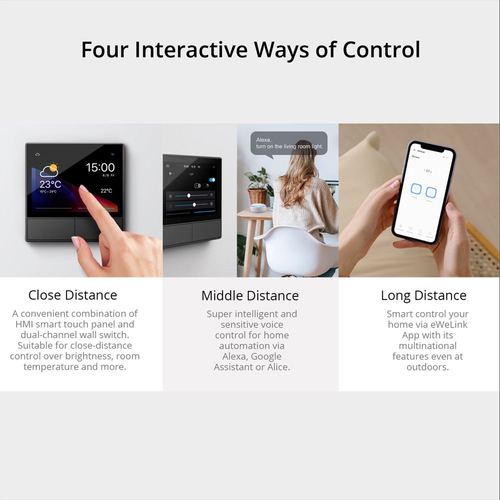 SONOFF NSPanel Interruptor Inteligente de Escena WiFi Control Todo-en-Uno con Pantalla Táctil para Automatización del Hogar Inteligente