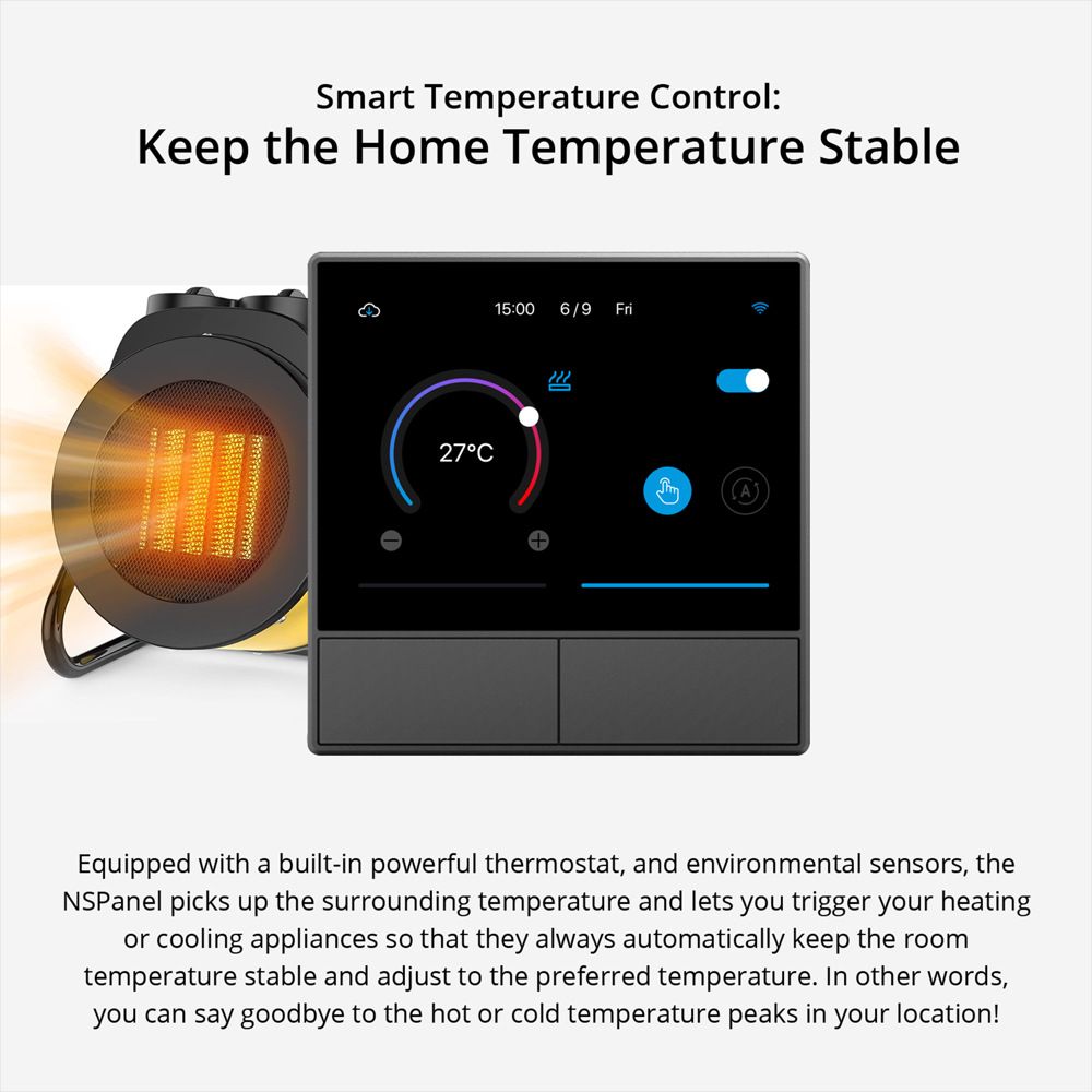 SONOFF NSPanel Interruptor Inteligente de Escena WiFi Control Todo-en-Uno con Pantalla Táctil para Automatización del Hogar Inteligente