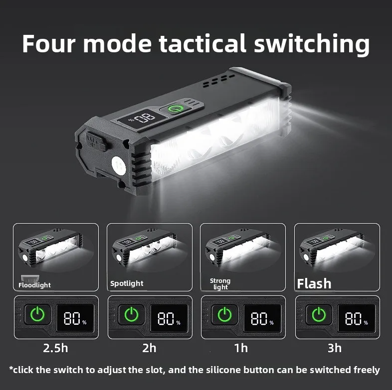 ACRUNU Luz LED para bicicleta recargable por USB - Faro delantero de bicicleta con 4 modos