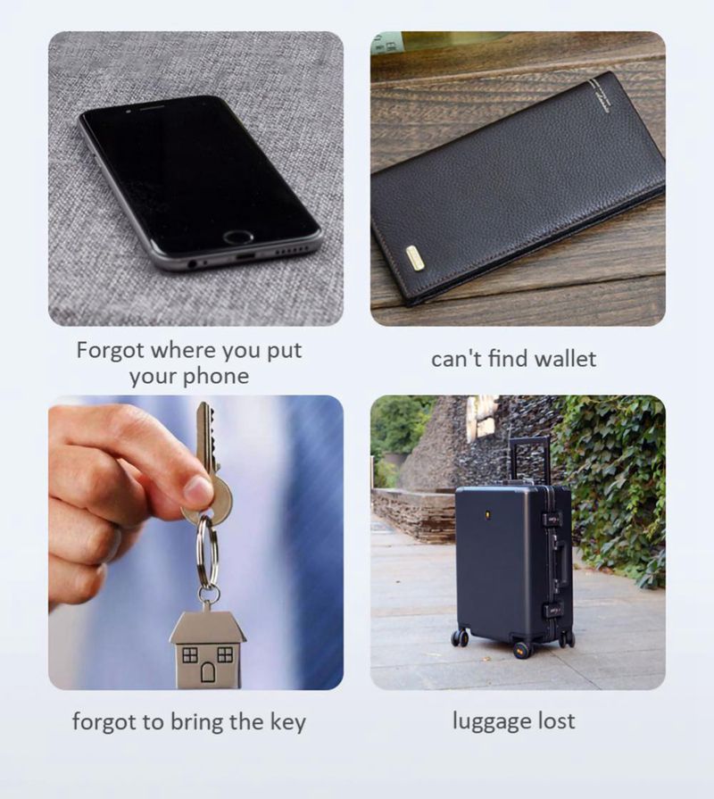 Rastreador GPS Mini Bluetooth 4.0 Localizador Inteligente Dispositivo Antipérdida Ligero para Llaves, Mascotas, Niños - Ubicación en Tiempo Real