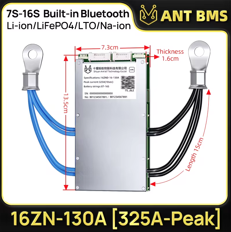 BMS inteligente ANT Smart 4S-24S 40A Lifepo4/Li-ion. Bluetooth. Protección de Batería E-bike.