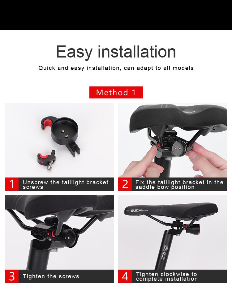 ANTUSI Q5 Luz Trasera Inteligente para Bicicleta con Sensor de Frenado, Luz LED para Ciclismo, Impermeable IPx6, Perfecta para Desplazamientos Urbanos