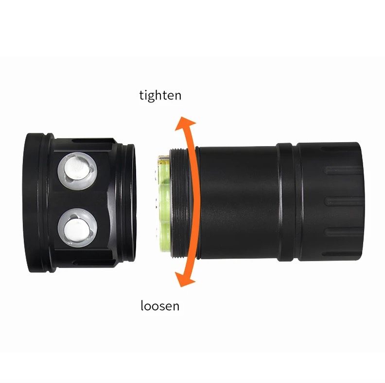 Linterna de buceo LED B11 Rojo Azul Blanco Luz de fotografía subacuática 80M Faro de buceo para exploración marina