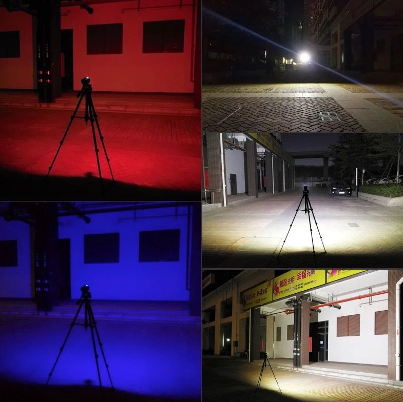 Linterna de buceo LED B11 Rojo Azul Blanco Luz de fotografía subacuática 80M Faro de buceo para exploración marina