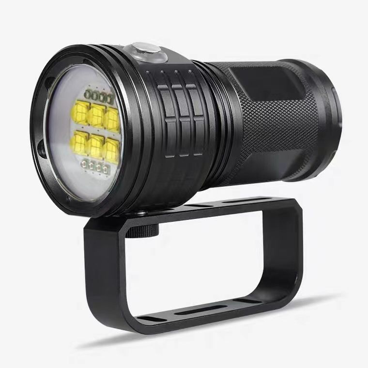 Linterna de buceo LED B11 Rojo Azul Blanco Luz de fotografía subacuática 80M Faro de buceo para exploración marina
