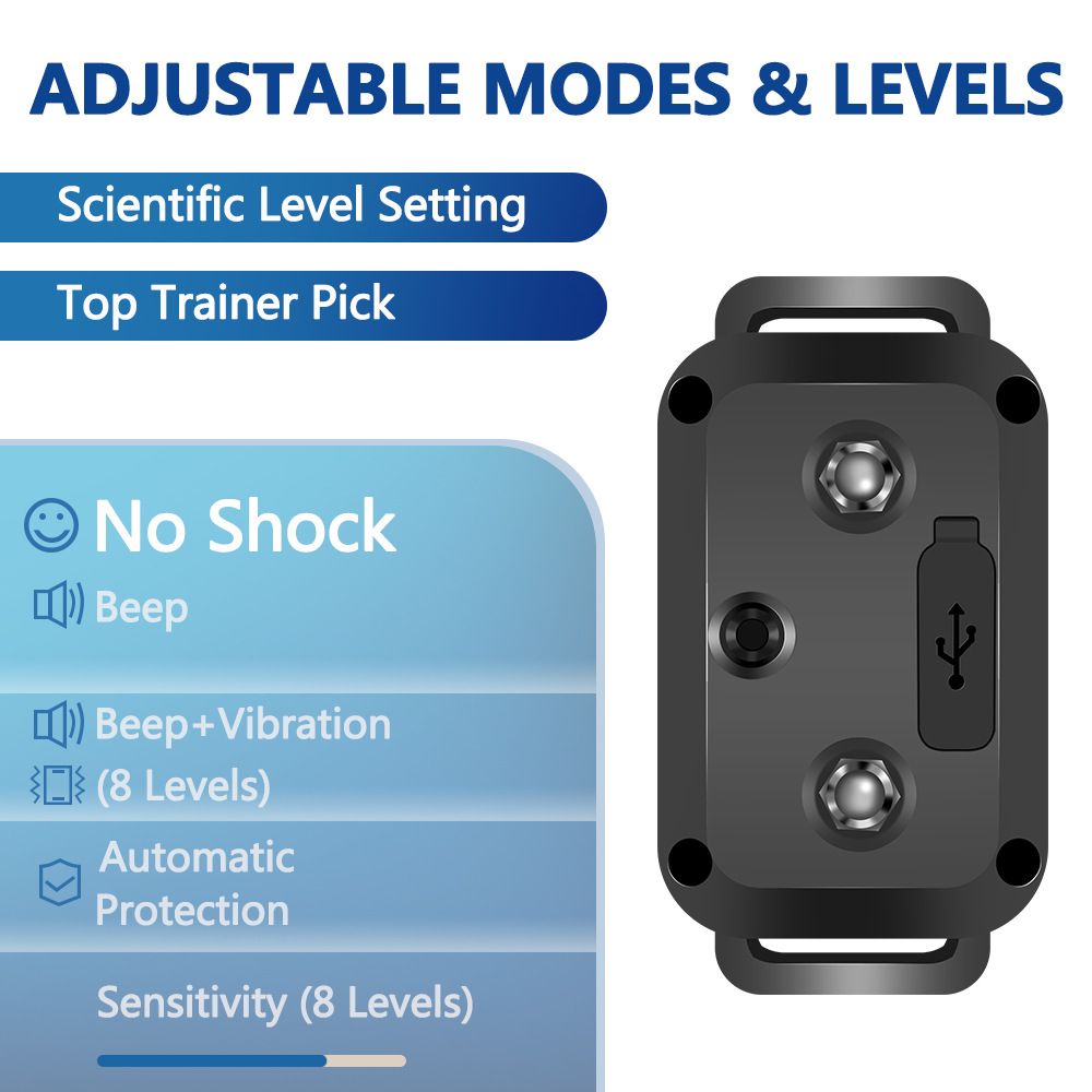 Collar inteligente automático anti-ladridos para perros con modos de entrenamiento ajustables, diseño impermeable y tecnología de detección de ladridos