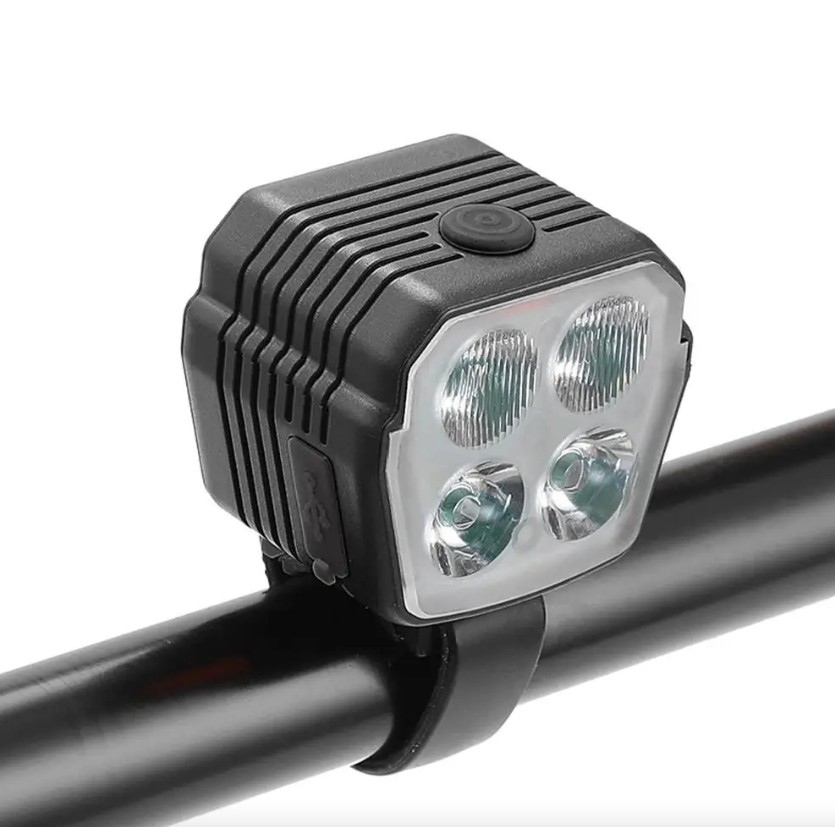 Bocina y Faro para Bicicleta 2 en 1 Luces Cerca y Lejos para Bici MTB 2/4 Lámparas Control por Cable con Cuentas Accesorios de Bicicleta