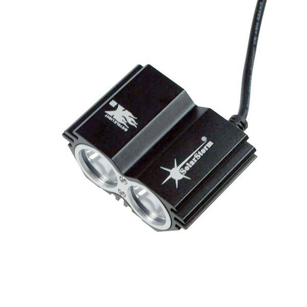 SolarStorm X2 Luz delantera LED para bicicleta 2000 lúmenes, modos ajustables, impermeable, para ciclismo de montaña y desplazamientos urbanos