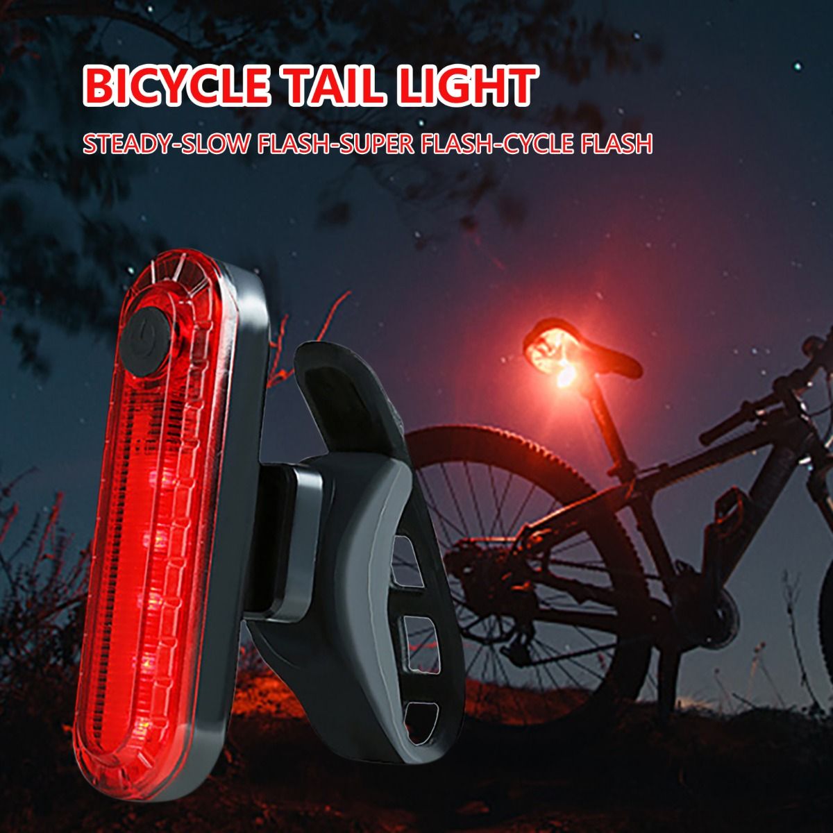 Luz trasera de bicicleta recargable por USB, ultra brillante, con tecnología LED y diseño compacto para seguridad en ciclismo