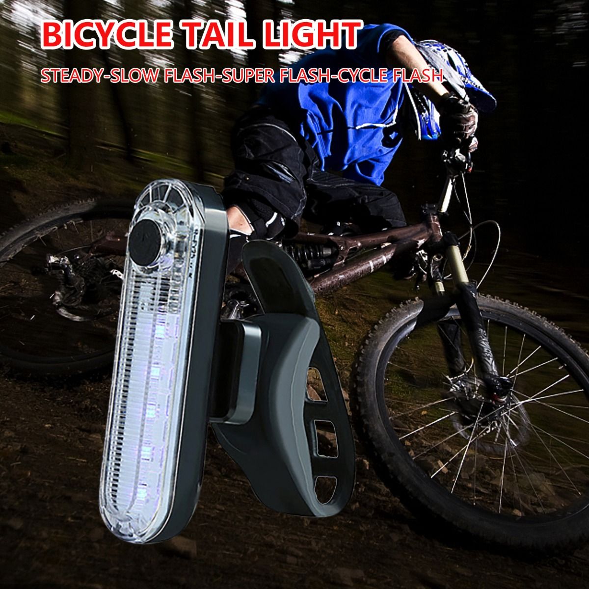 Luz trasera de bicicleta recargable por USB, ultra brillante, con tecnología LED y diseño compacto para seguridad en ciclismo