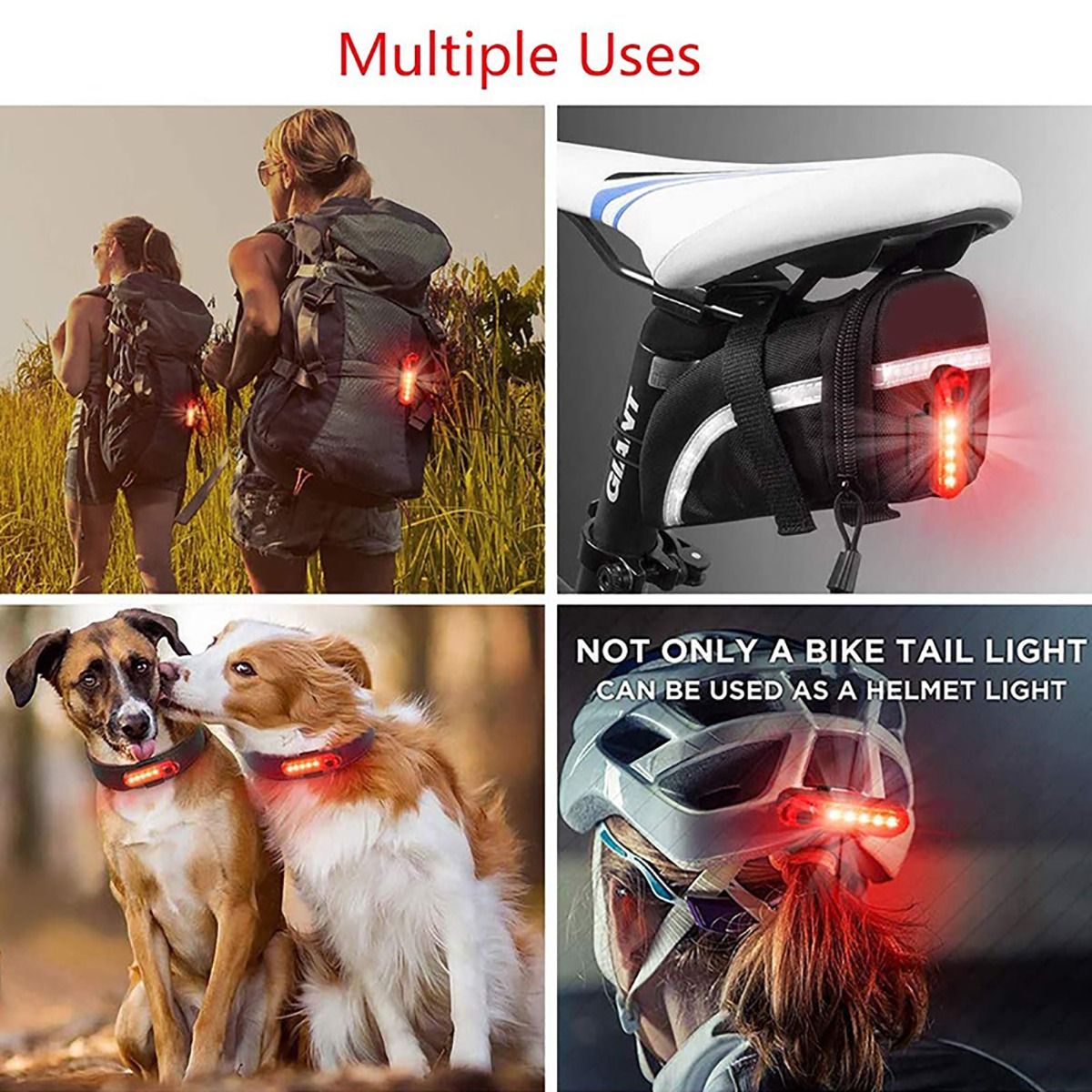 Luz trasera de bicicleta recargable por USB, ultra brillante, con tecnología LED y diseño compacto para seguridad en ciclismo