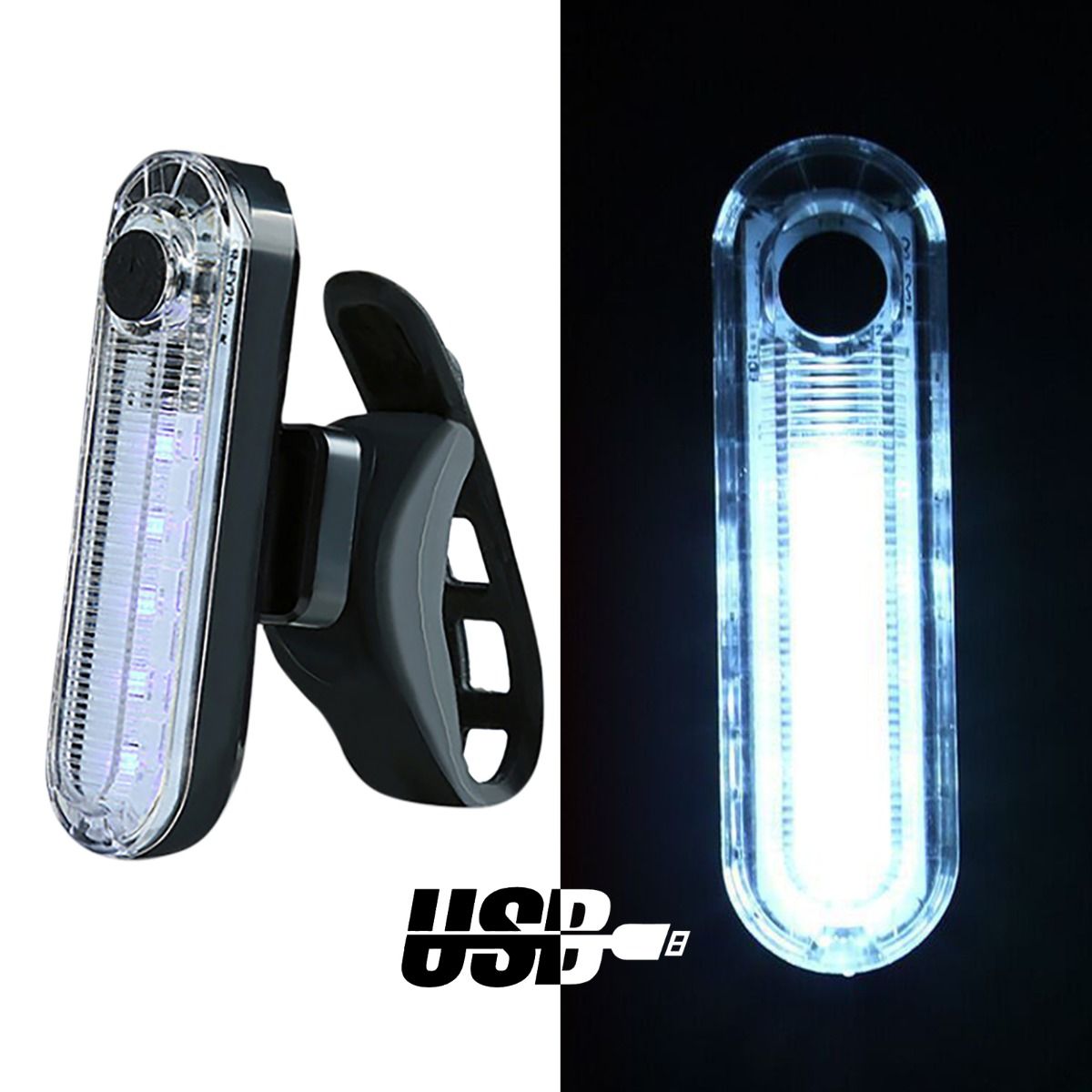 Luz trasera de bicicleta recargable por USB, ultra brillante, con tecnología LED y diseño compacto para seguridad en ciclismo