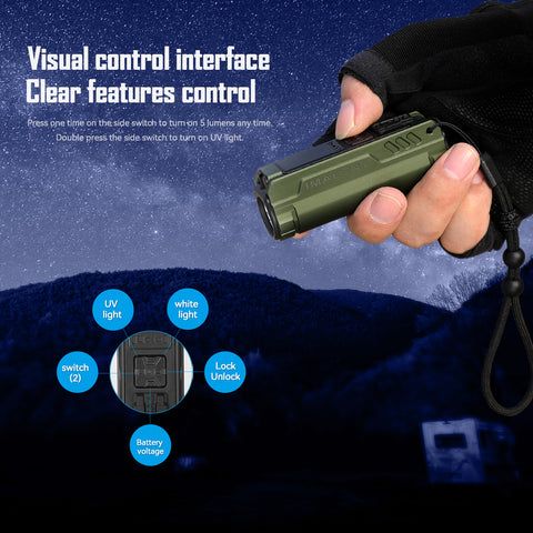 IMALENT BL50 3600 lúmenes Linterna EDC compacta recargable por USB-C con pantalla OLED para aventuras al aire libre