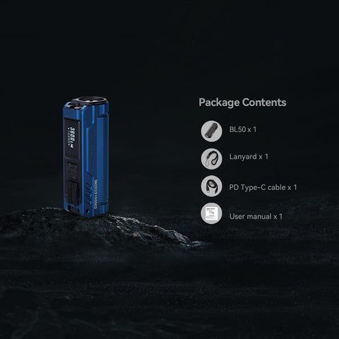IMALENT BL50 3600 lúmenes Linterna EDC compacta recargable por USB-C con pantalla OLED para aventuras al aire libre