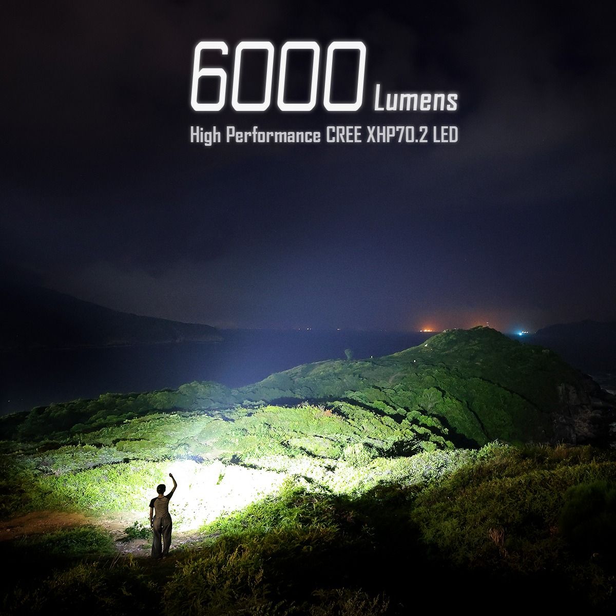 IMALENT BL70 Linterna LED EDC 6000 Lúmenes, USB-C Recargable, Pantalla OLED, Iluminación Portátil para Aventura.