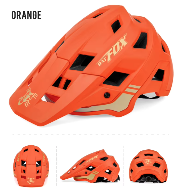 BATFOX Casco de bicicleta de montaña Tecnología In-Mold ligera Tamaño ajustable para adultos y jóvenes