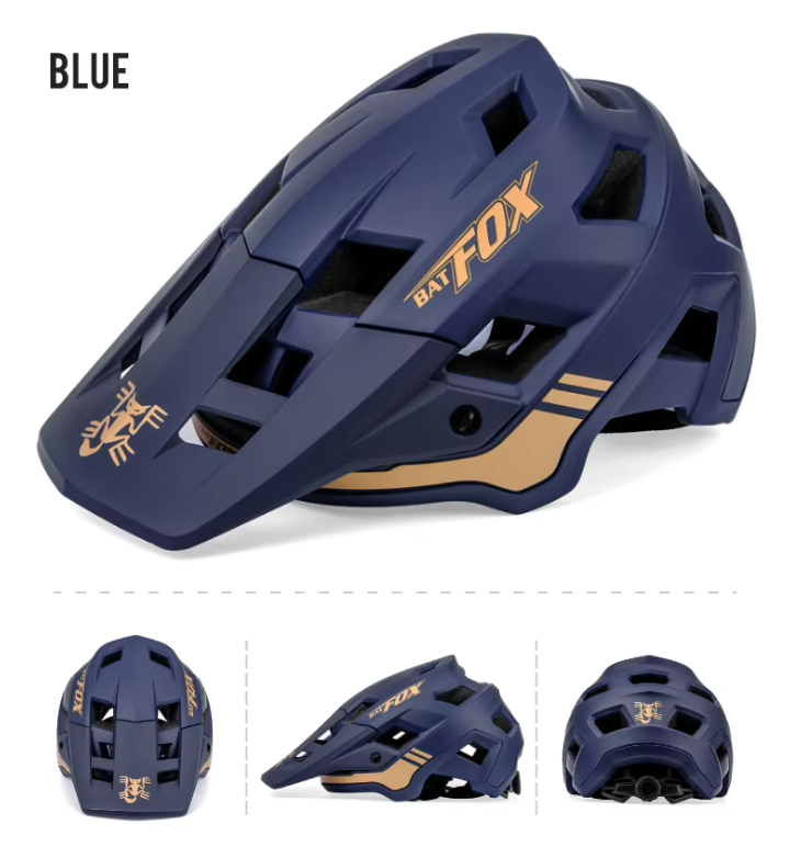 BATFOX Casco de bicicleta de montaña Tecnología In-Mold ligera Tamaño ajustable para adultos y jóvenes