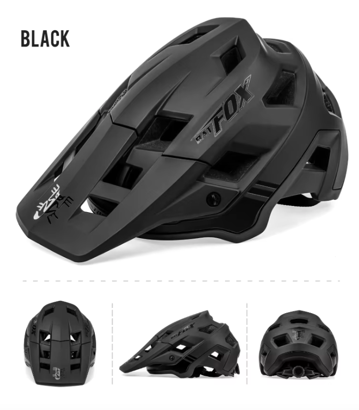 BATFOX Casco de bicicleta de montaña Tecnología In-Mold ligera Tamaño ajustable para adultos y jóvenes
