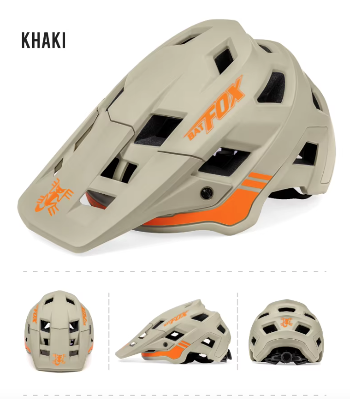 BATFOX Casco de bicicleta de montaña Tecnología In-Mold ligera Tamaño ajustable para adultos y jóvenes