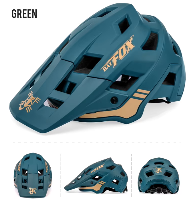 BATFOX Casco de bicicleta de montaña Tecnología In-Mold ligera Tamaño ajustable para adultos y jóvenes