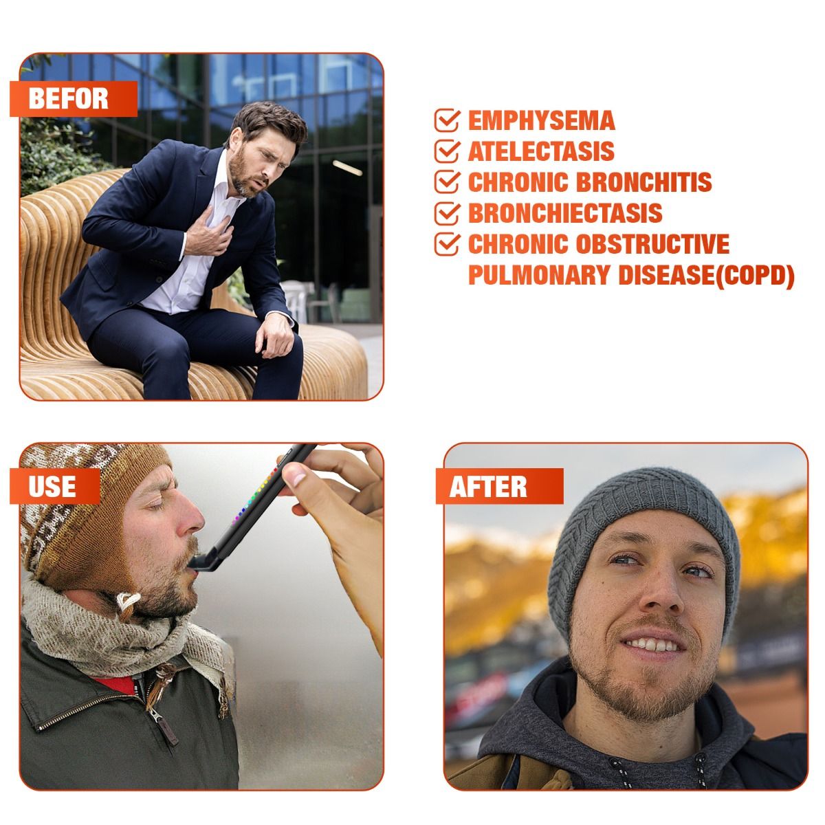 Dispositivo de ejercicios respiratorios, dispositivo portátil de entrenamiento respiratorio para una mejor respiración, asistente inteligente guiado de ejercicios de respiración para atletas y entusiastas del deporte