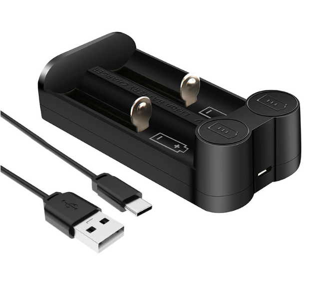 Cargador de batería 21700 y 18650 con tecnología MCU inteligente y ranuras independientes para carga segura