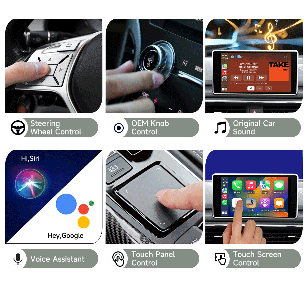CarlinKit 2air 5.0 Adaptador Inalámbrico CarPlay Android Auto Integración sin fisuras Compatibilidad multiplataforma