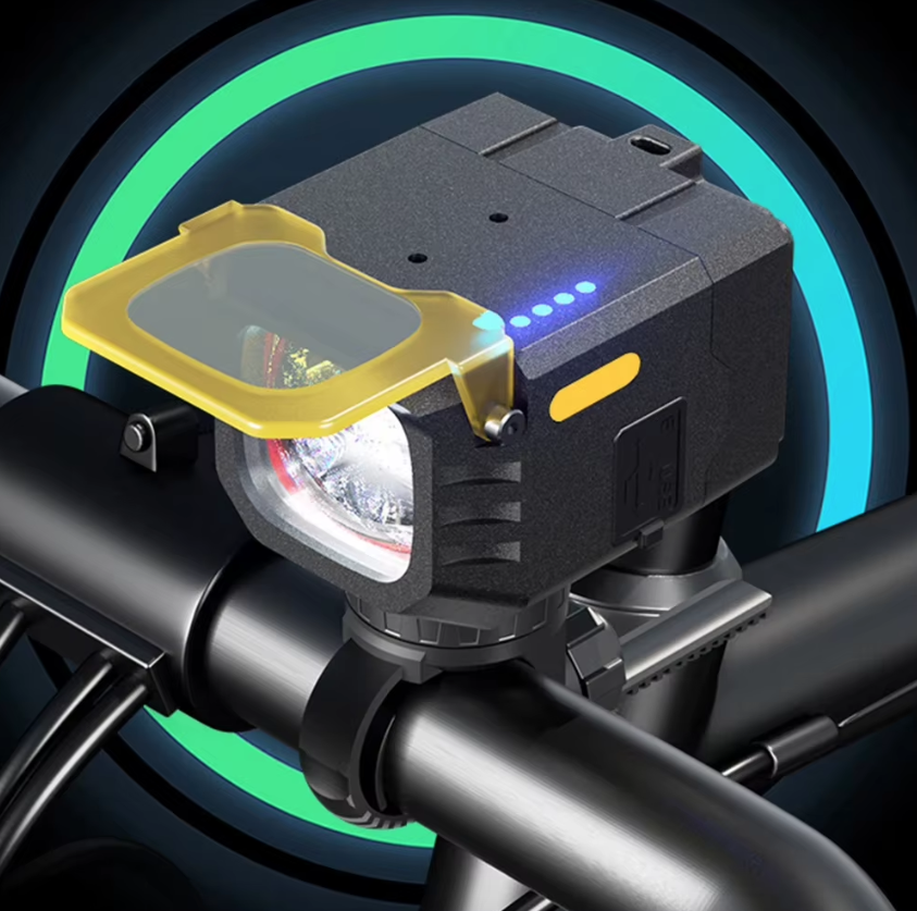 Nitebeam Faro Delantero de Bicicleta con Cable de Corte Colgante, 30W de Iluminación Potente, Aluminio Duradero, Operación Sin Manos