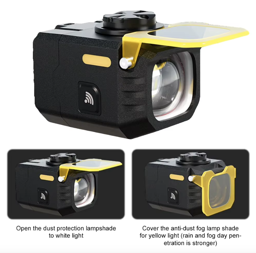 Nitebeam Faro Delantero de Bicicleta con Cable de Corte Colgante, 30W de Iluminación Potente, Aluminio Duradero, Operación Sin Manos