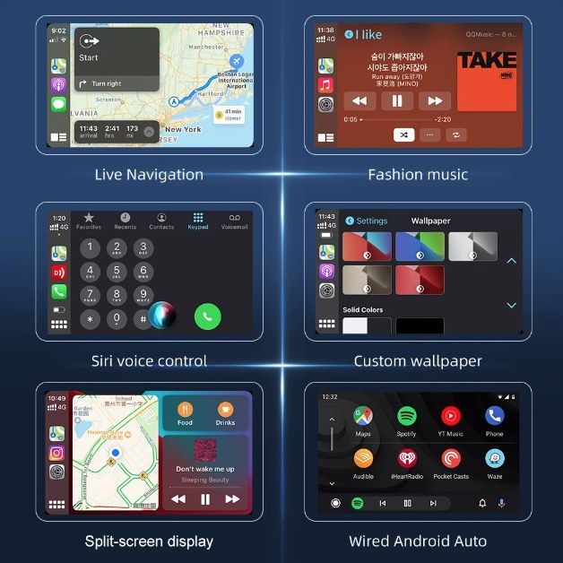 CarlinKit USB CarPlay Dongle Android Auto Conectividad Inalámbrica Instalación Fácil Llamadas Manos Libres Música
