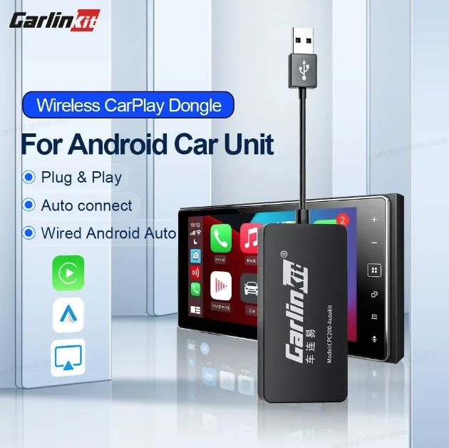 CarlinKit USB CarPlay Dongle Android Auto Conectividad Inalámbrica Instalación Fácil Llamadas Manos Libres Música