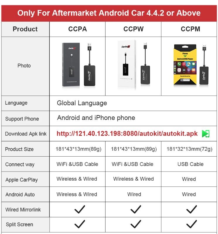 CarlinKit USB CarPlay Dongle Android Auto Conectividad Inalámbrica Instalación Fácil Llamadas Manos Libres Música
