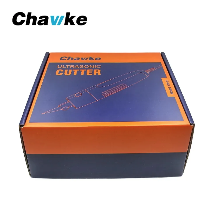Cuchillo de corte ultrasónico de 65 W con hoja de acero al carbono para corte preciso de impresión 3D y costura en la industria textil.