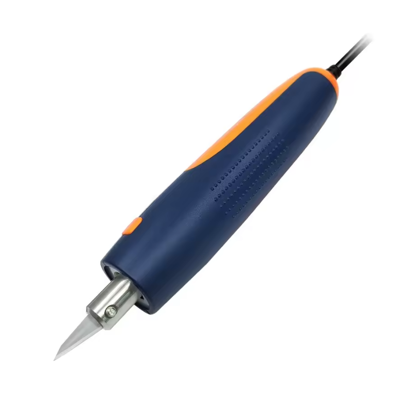 Cuchillo de corte ultrasónico de 65 W con hoja de acero al carbono para corte preciso de impresión 3D y costura en la industria textil.