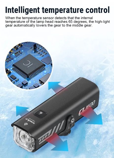 TOWILD CL1600 luz bicicleta 1600LM impermeable USB recargable control remoto ciclismo nocturno alta luminosidad