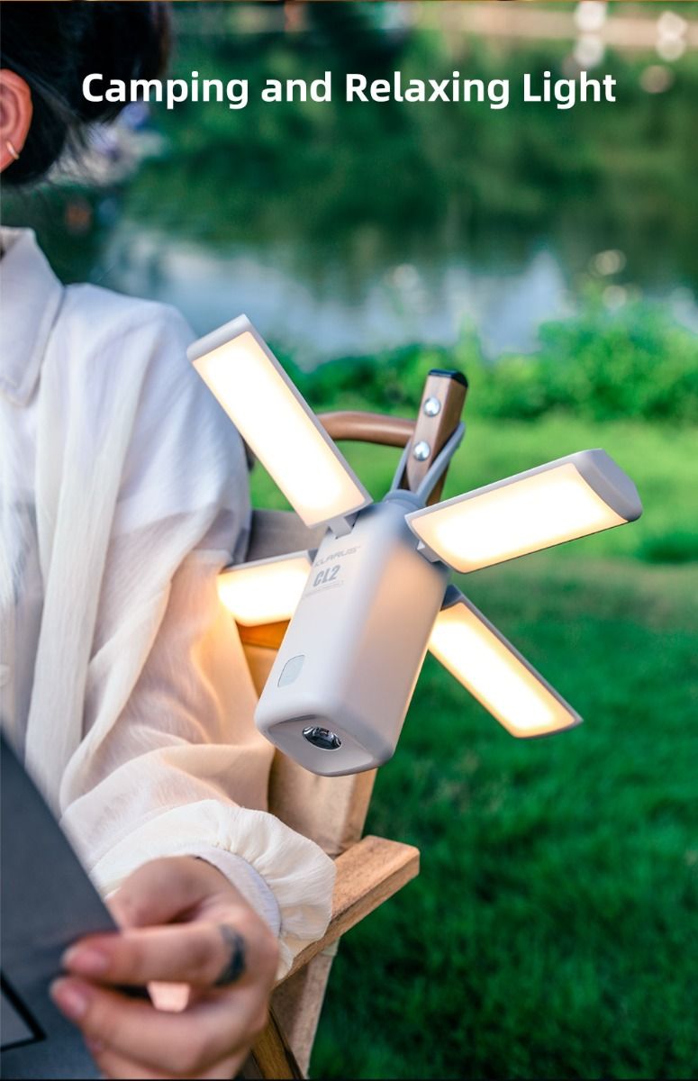 Klarus CL2 750 Lumen Lámpara de Camping de Plegado Libre Portátil, Versátil y Cuidadosa con los Ojos con 7 Modos de Luz