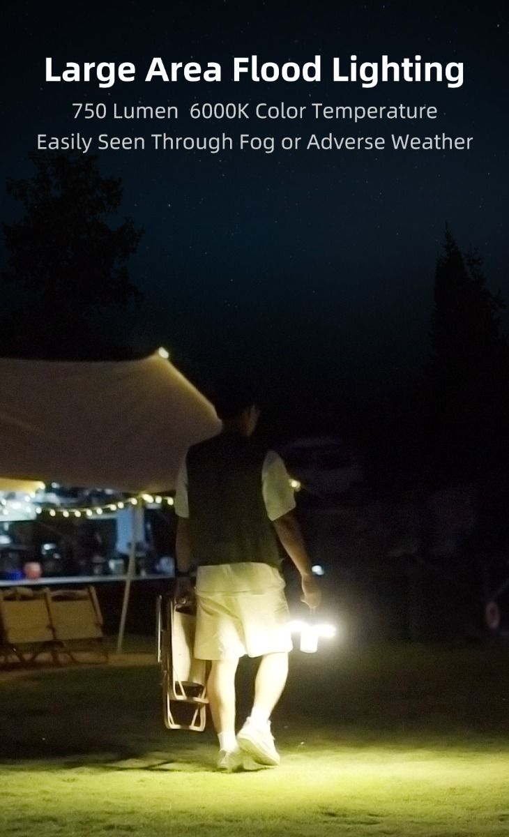 Klarus CL2 750 Lumen Lámpara de Camping de Plegado Libre Portátil, Versátil y Cuidadosa con los Ojos con 7 Modos de Luz