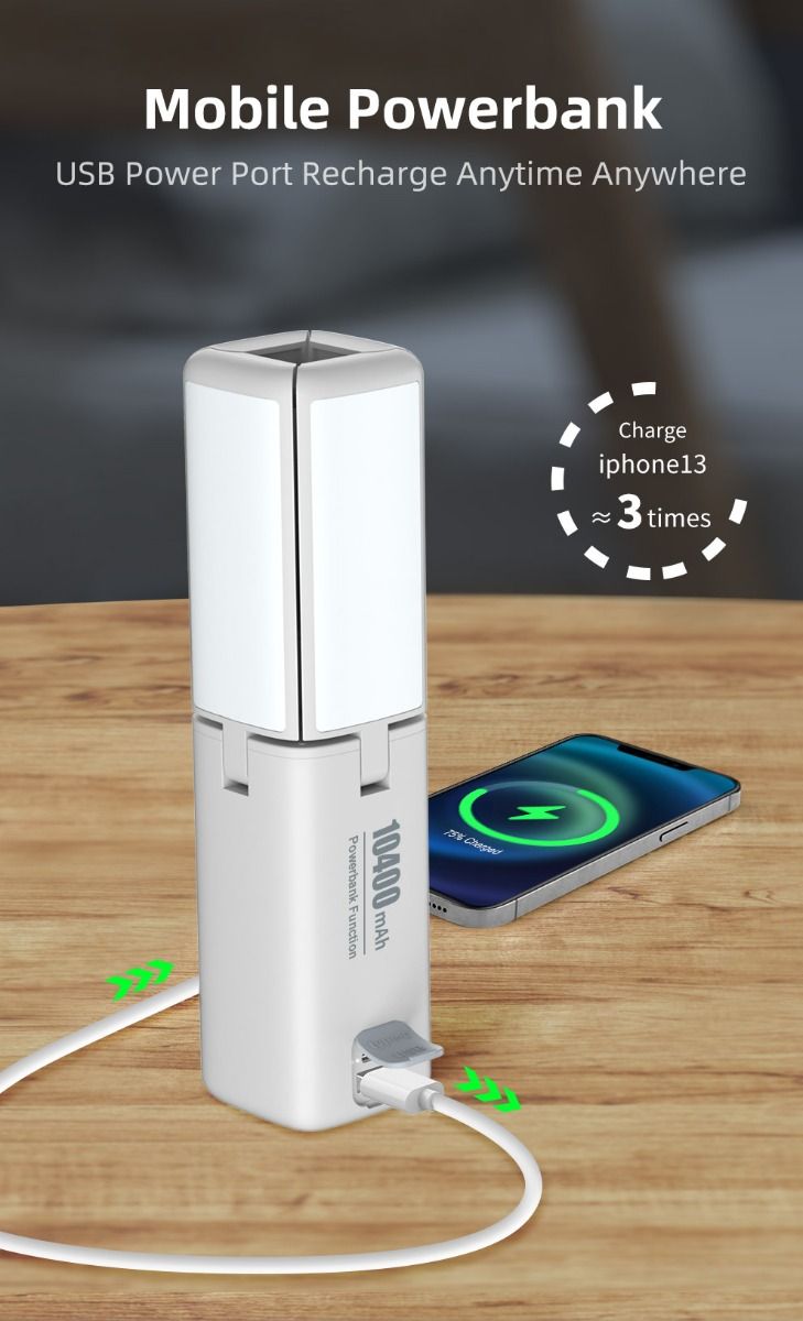 Klarus CL2 750 Lumen Lámpara de Camping de Plegado Libre Portátil, Versátil y Cuidadosa con los Ojos con 7 Modos de Luz