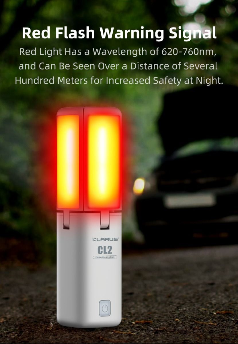 Klarus CL2 750 Lumen Lámpara de Camping de Plegado Libre Portátil, Versátil y Cuidadosa con los Ojos con 7 Modos de Luz